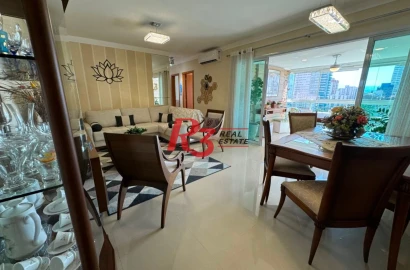 Apartamento com 3 dormitórios à venda, 130 m² por R$ 1.920.000,00 - Boqueirão - Santos/SP