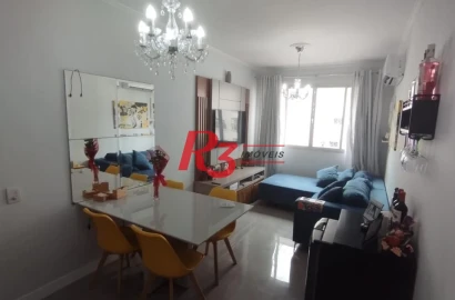 Oportunidade à venda na orla do José Menino em Santos, 71 m², 2 quartos, 2 banheiros, 2 vagas, vista mar, condição especial!!!