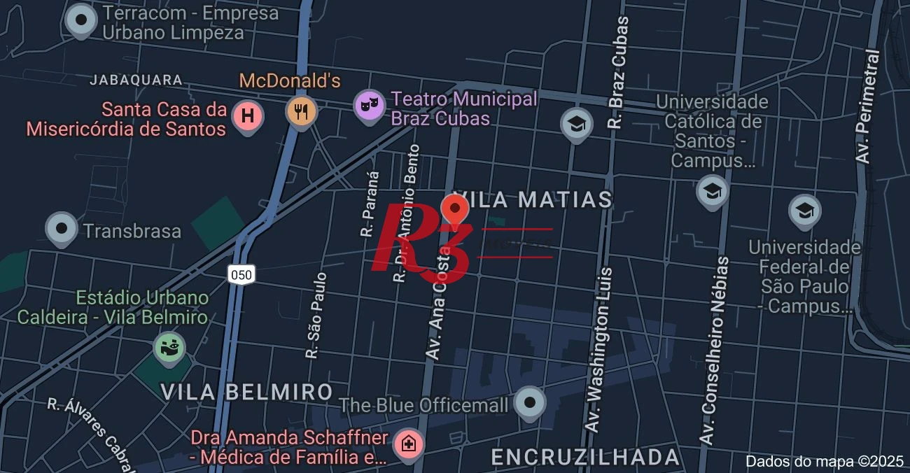 Terreno para alugar, 400 m² por R$ 9.877,00/mês - Vila Mathias - Santos/SP