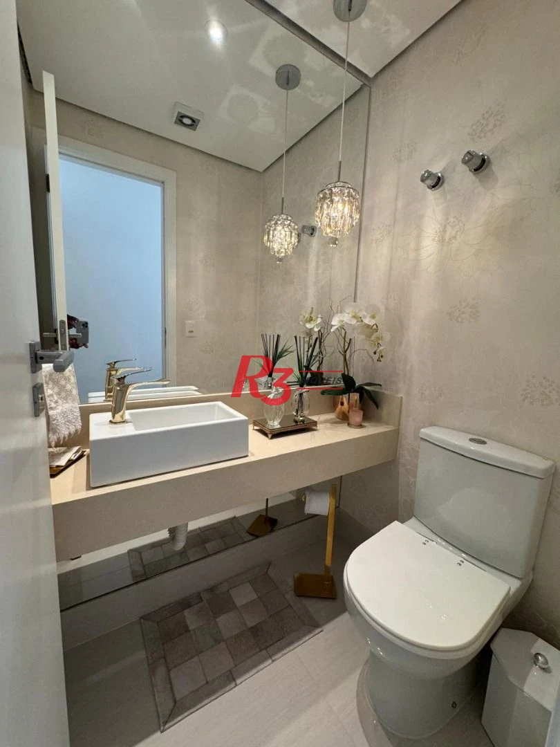 Apartamento com 3 dormitórios à venda, 221 m² - Gonzaga - Santos/SP