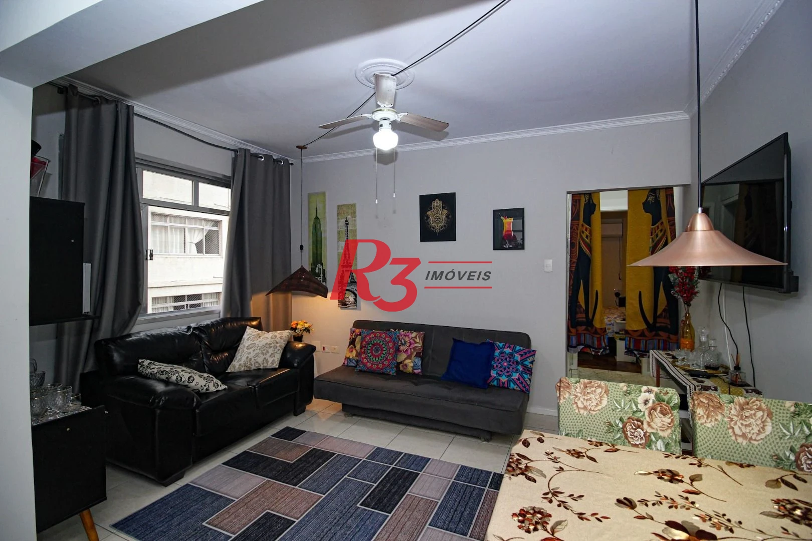 OPORTUNIDADE 380.000,00 , com 1 dormitório frente mar, - Boqueirão - Santos/SP