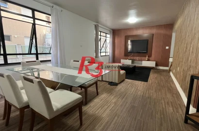 Apartamento com 3 dormitórios para alugar, 146 m² por R$ 7.000,02/mês - Pompéia - Santos/SP