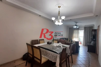 Apartamento com 3 dormitórios à venda, 118 m² por R$ 710.000,00 - Campo Grande - Santos/SP