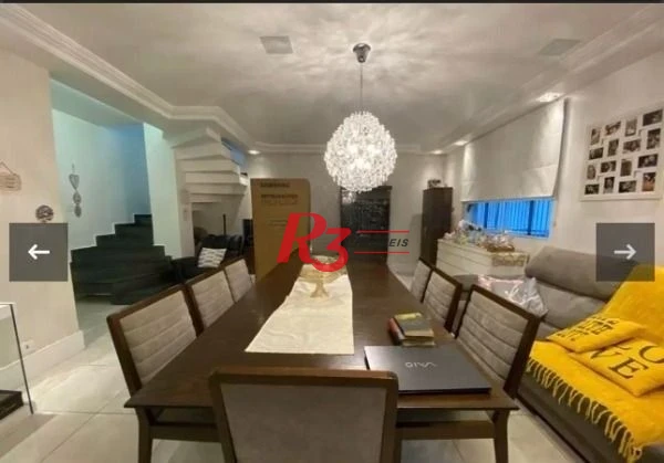 Sobrado com 3 dormitórios c piscina  190 m²  - Ponta da Praia - Santos
