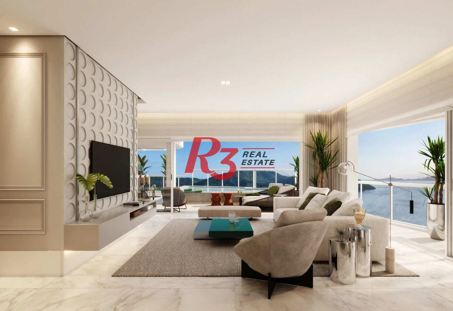 Cobertura frente mar com 4 suítes à venda, 301 m² por R$ 7.900.000 - Ponta da Praia - Santos/SP