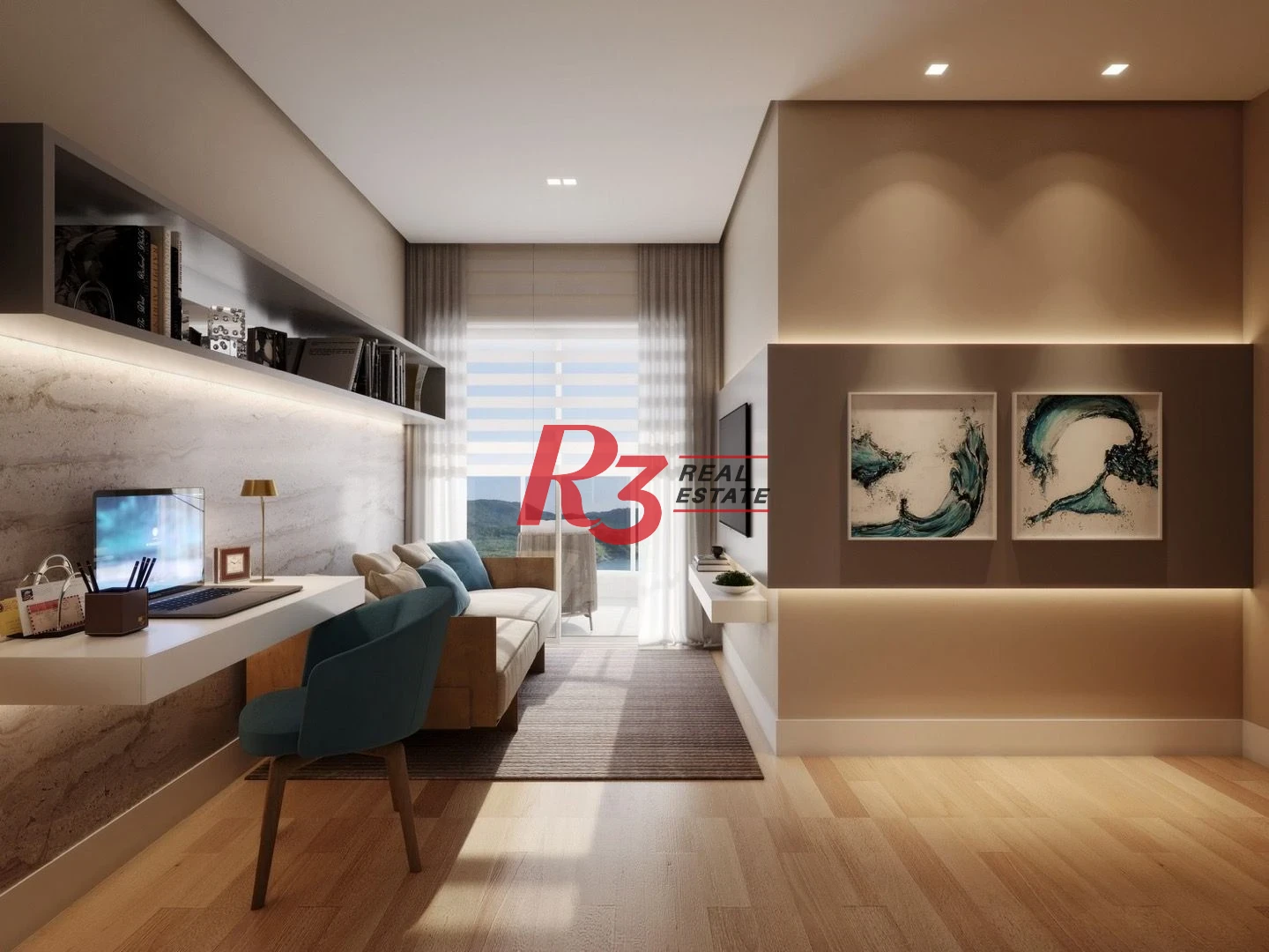 Cobertura frente mar com 4 suítes à venda, 301 m² por R$ 7.900.000 - Ponta da Praia - Santos/SP