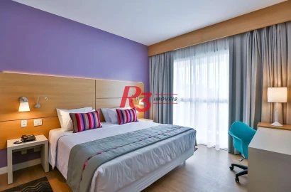 Flat com 1 dormitório à venda, 30 m² por R$ 465.000,00 - Gonzaga - Santos/SP