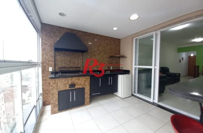 Apartamento com 3 dormitórios à venda, 125 m² por R$ 1.850.000,00 - Embaré - Santos/SP