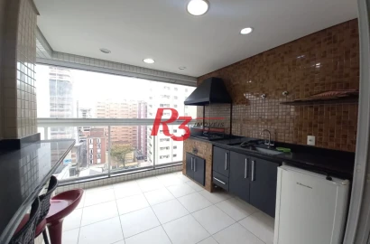 Apartamento com 3 dormitórios à venda, 125 m² por R$ 1.850.000,00 - Embaré - Santos/SP