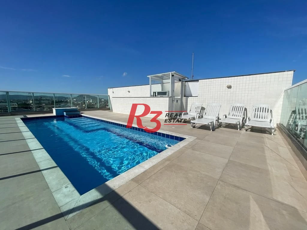 Apartamento Garden com 1 dormitório para alugar, 38 m² por R$ 3.350,00/mês - Macuco - Santos/SP