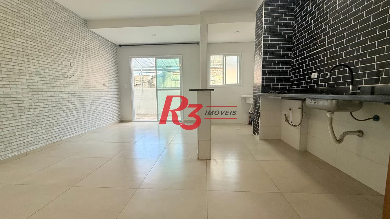 Apartamento Garden com 1 dormitório para alugar, 38 m² por R$ 3.000,00/mês - Macuco - Santos/SP