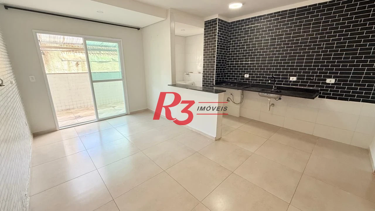 Apartamento Garden com 1 dormitório para alugar, 38 m² por R$ 3.000,00/mês - Macuco - Santos/SP