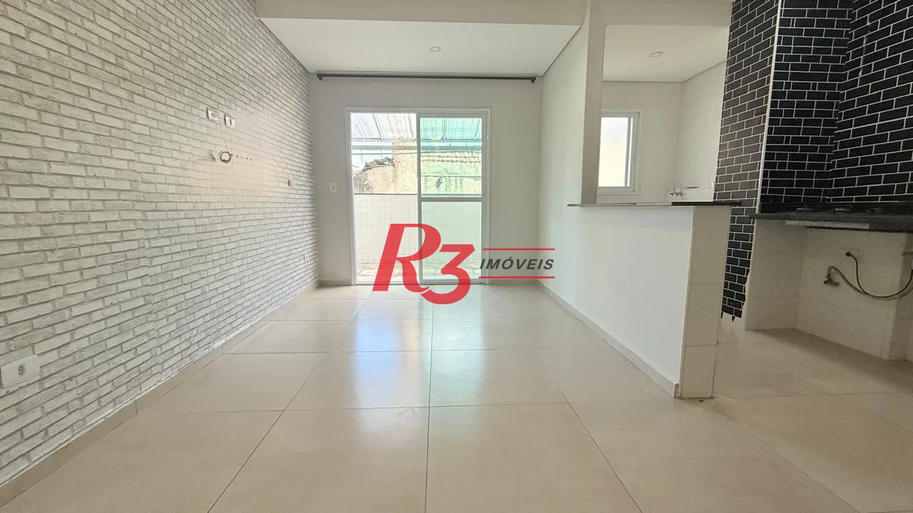 Apartamento Garden com 1 dormitório para alugar, 38 m² por R$ 3.000,00/mês - Macuco - Santos/SP