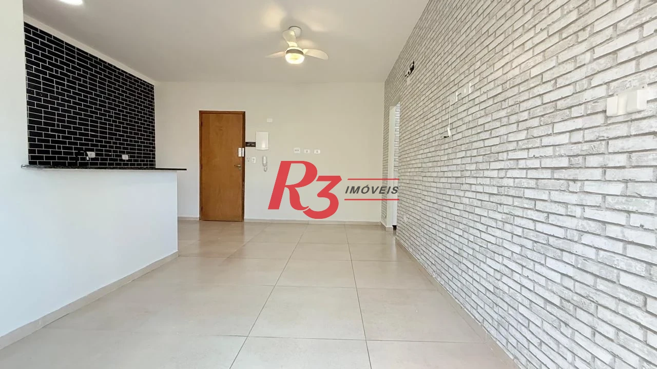 Apartamento Garden com 1 dormitório para alugar, 38 m² por R$ 3.000,00/mês - Macuco - Santos/SP