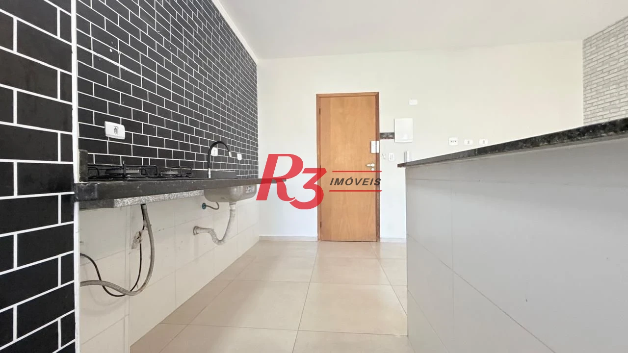 Apartamento Garden com 1 dormitório para alugar, 38 m² por R$ 3.000,00/mês - Macuco - Santos/SP