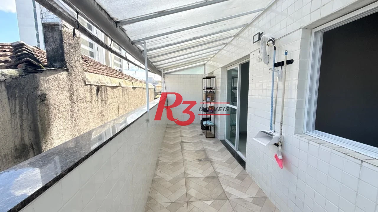 Apartamento Garden com 1 dormitório para alugar, 38 m² por R$ 3.000,00/mês - Macuco - Santos/SP
