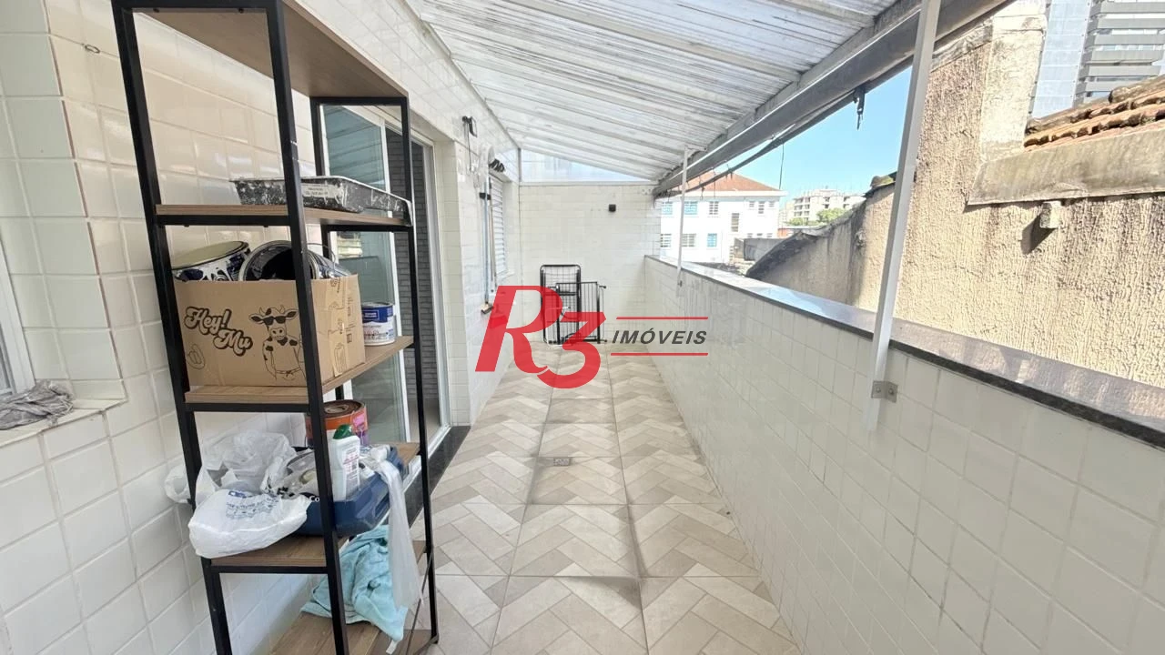 Apartamento Garden com 1 dormitório para alugar, 38 m² por R$ 3.000,00/mês - Macuco - Santos/SP