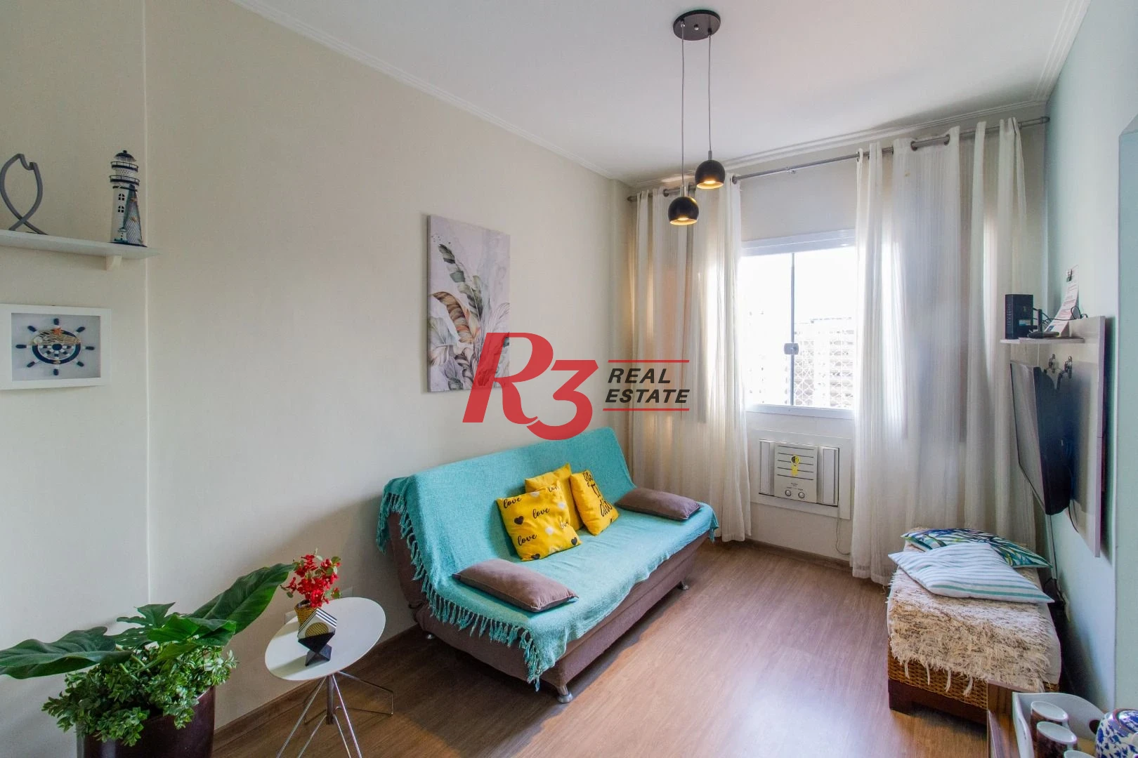 Apartamento com 1 dormitório para alugar, 40 m² por R$ 4.200,00/mês - Gonzaga - Santos/SP