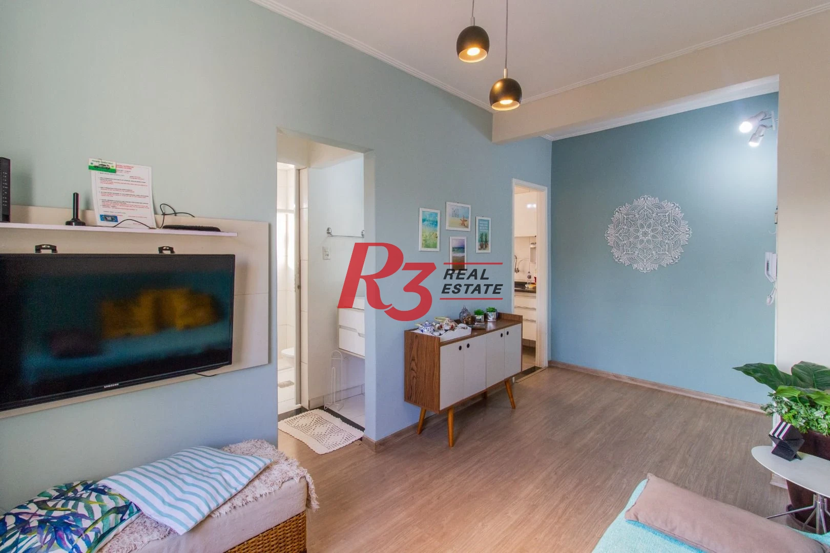 Apartamento com 1 dormitório para alugar, 40 m² por R$ 4.200,00/mês - Gonzaga - Santos/SP