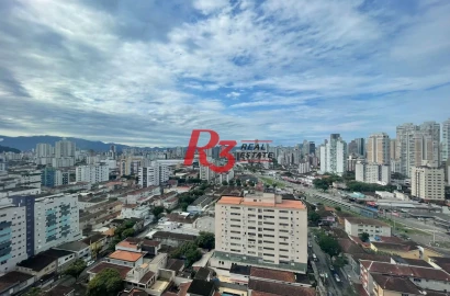 Apartamento com 1 dormitório para alugar, 40 m² por R$ 4.100,00/mês - Campo Grande - Santos/SP