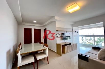 Apartamento com 2 dormitórios para alugar, 68 m² por R$ 6.400,02/mês - Embaré - Santos/SP