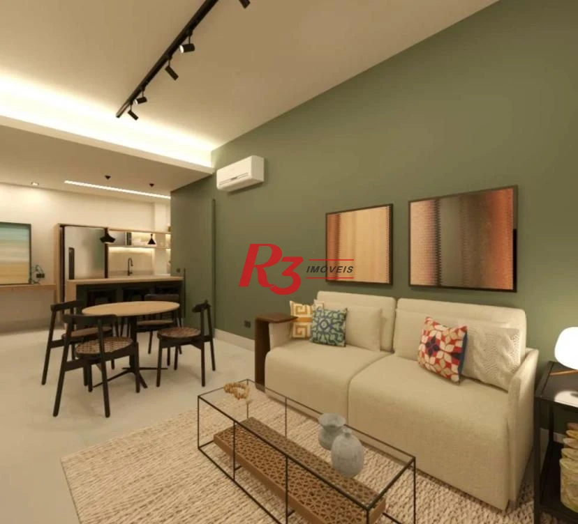 Apartamento com 1 dormitório à venda, 60 m² por R$ 480.000,00 - Boqueirão - Santos/SP