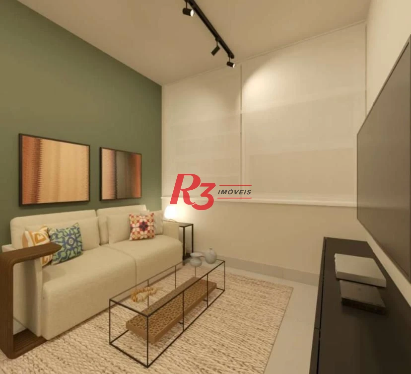 Apartamento com 1 dormitório à venda, 60 m² por R$ 480.000,00 - Boqueirão - Santos/SP