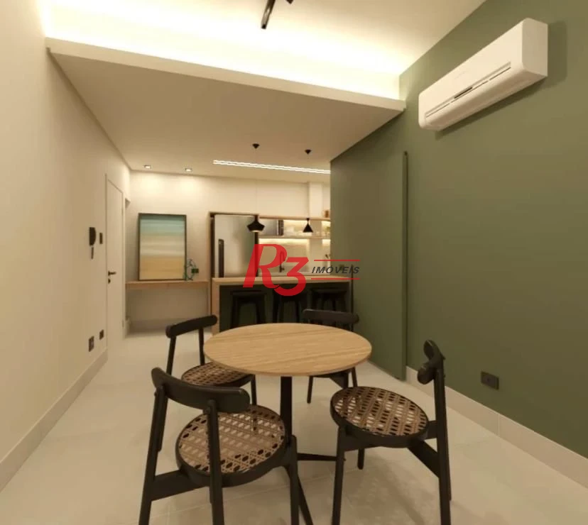 Apartamento com 1 dormitório à venda, 60 m² por R$ 480.000,00 - Boqueirão - Santos/SP