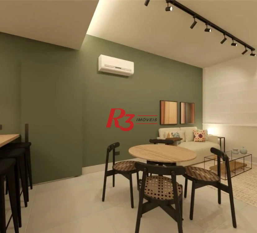 Apartamento com 1 dormitório à venda, 60 m² por R$ 480.000,00 - Boqueirão - Santos/SP