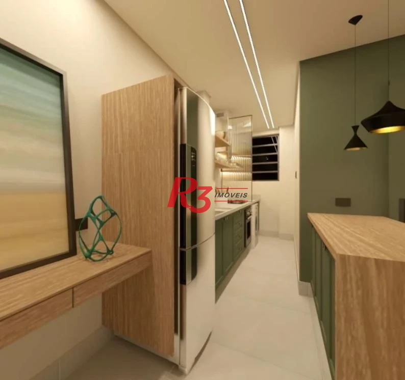 Apartamento com 1 dormitório à venda, 60 m² por R$ 480.000,00 - Boqueirão - Santos/SP