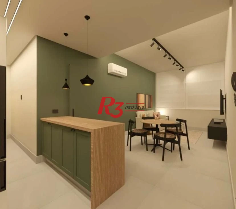 Apartamento com 1 dormitório à venda, 60 m² por R$ 480.000,00 - Boqueirão - Santos/SP