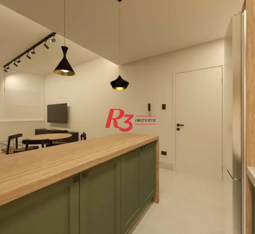 Apartamento com 1 dormitório à venda, 60 m² por R$ 480.000,00 - Boqueirão - Santos/SP