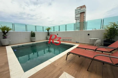 Cobertura à venda, 242 m² por R$ 5.800.000,00 - Gonzaga - Santos/SP