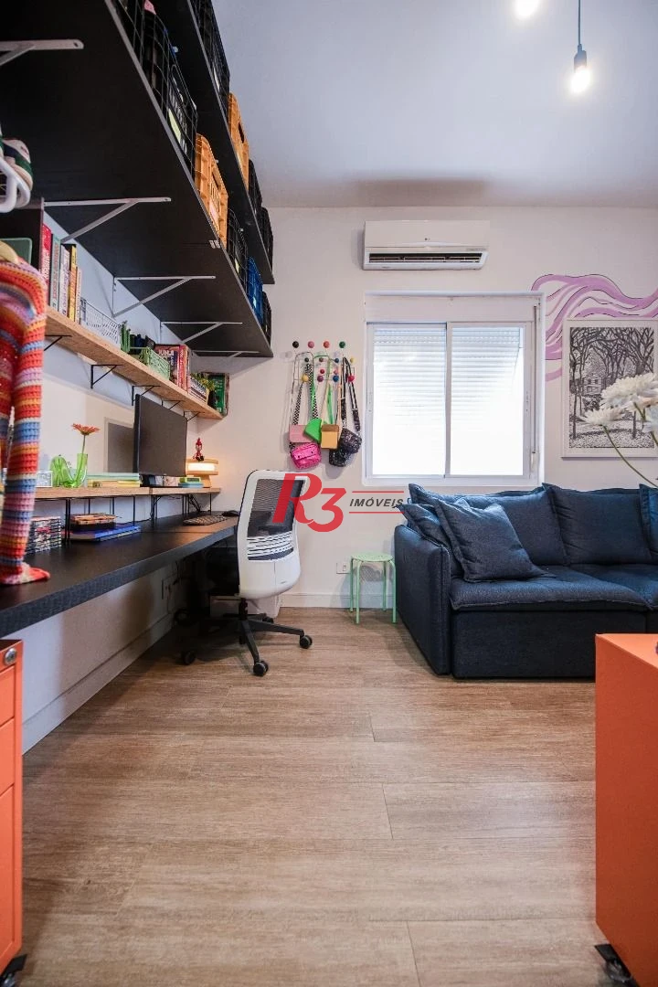Kitnet com 1 dormitório mobiliada , 27 m² por R$ 295.000 - Embaré - Santos/SP