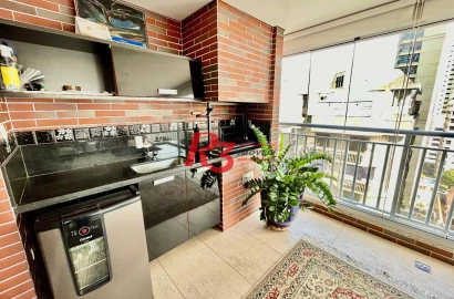 Apartamento com 3 dormitórios à venda, 148 m² por R$ 2.390.000,00 - Boqueirão - Santos/SP