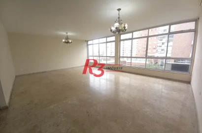 Apartamento para alugar, 193 m² por R$ 6.800,00/mês - Embaré - Santos/SP