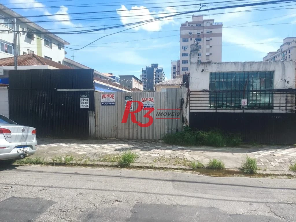 Terreno, 332 m² - venda por R$ 1.250.000,00 ou aluguel por R$ 4.500,01/mês - Campo Grande - Santos/SP