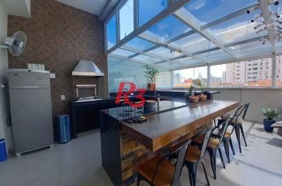 Apartamento Garden à venda, 90 m² por R$ 1.400.000,00 - Campo Grande - Santos/SP