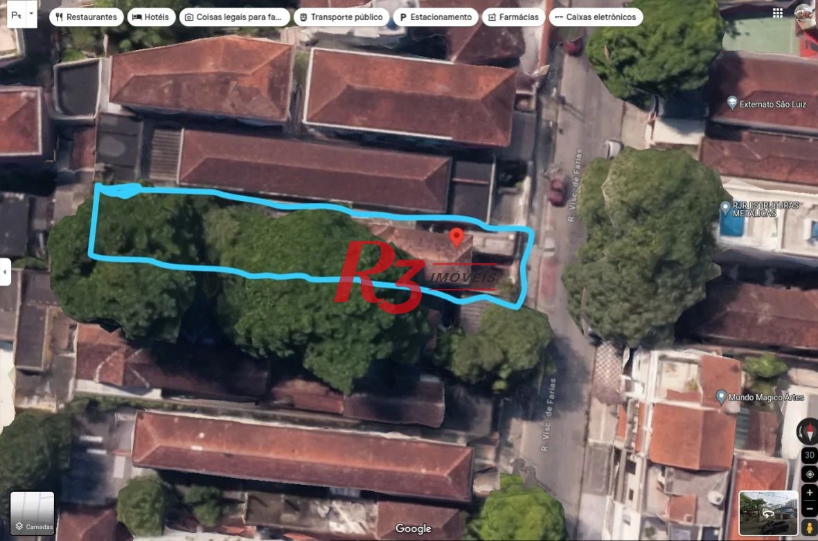Terreno à venda, 400 m² por R$ 1.200.000,00 - Campo Grande - Santos/SP
