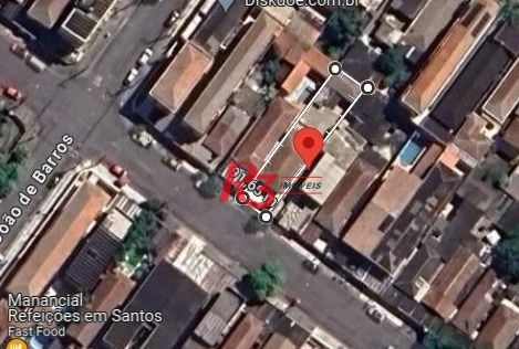 Terreno à venda, 296 m² por R$ 640.000,00 - Estuário - Santos/SP