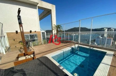Cobertura à venda, 370 m² por R$ 6.900.000,00 - Ponta da Praia - Santos/SP