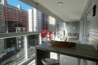 Apartamento com 3 dormitórios, 160 m² - venda por R$ 2.700.000,00 ou aluguel por R$ 19.670,00/mês - Embaré - Santos/SP