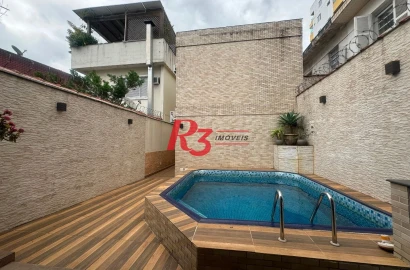 Casa com 4 dormitórios à venda, 170 m² por R$ 1.395.000,00 - Campo Grande - Santos/SP