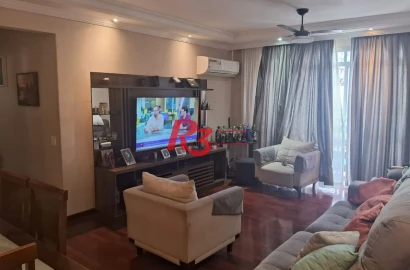 Apartamento com 3 dormitórios à venda, 110 m² por R$ 680.000,00 - Campo Grande - Santos/SP