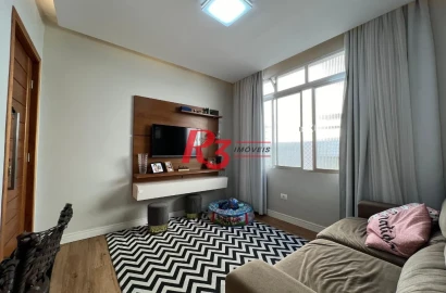 Apartamento com 2 dormitórios à venda, 77 m² por R$ 370.000,00 - Aparecida - Santos/SP