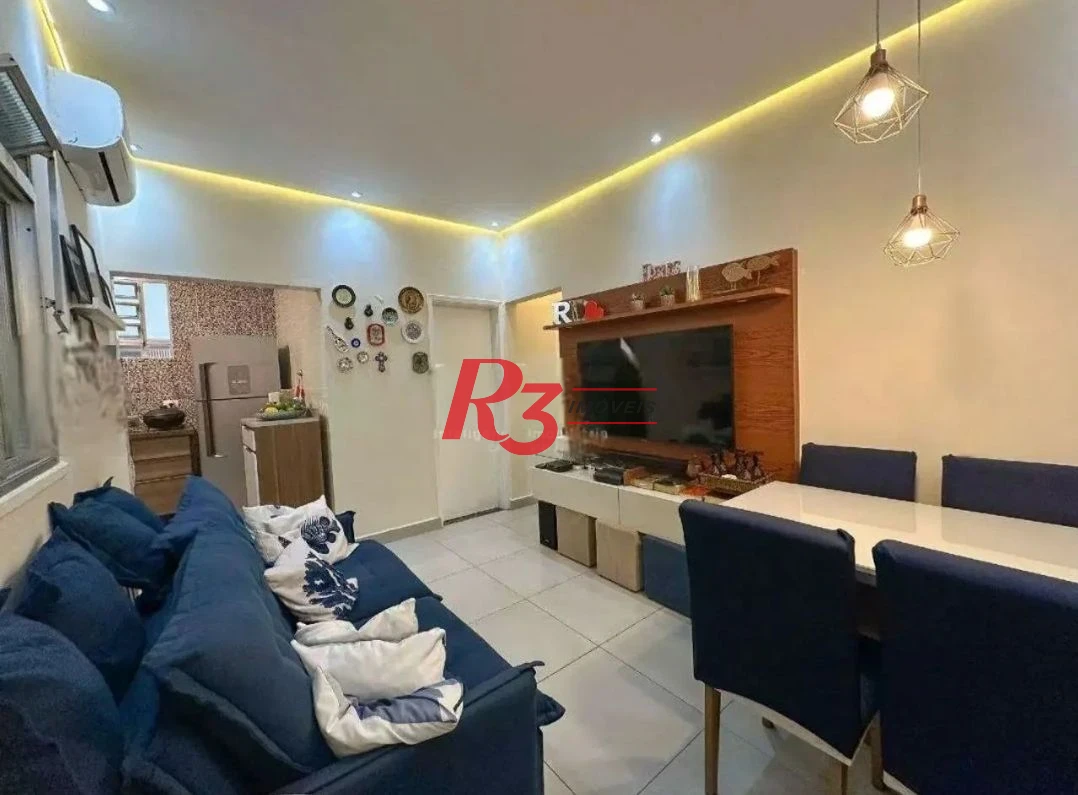 Apartamento com 2 dormitórios à venda, 66 m² por R$ 490.000,00 - Embaré - Santos/SP