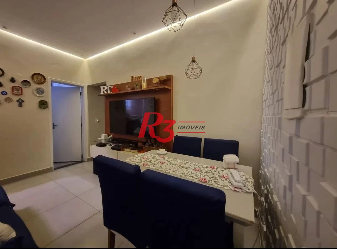 Apartamento com 2 dormitórios à venda, 66 m² por R$ 490.000,00 - Embaré - Santos/SP