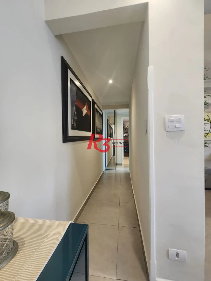 Apartamento com 1 dormitório para alugar, 101 m² por R$ 6.200,00/mês - Campo Grande - Santos/SP