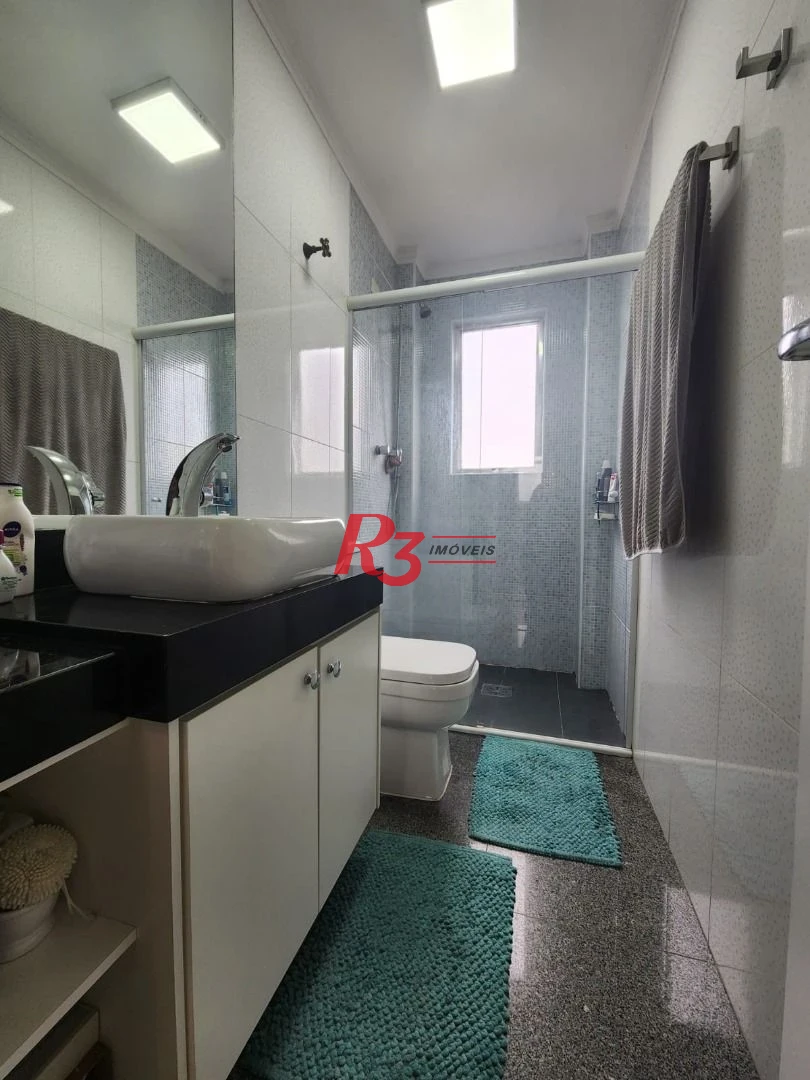 Apartamento com 1 dormitório para alugar, 101 m² por R$ 6.200,00/mês - Campo Grande - Santos/SP