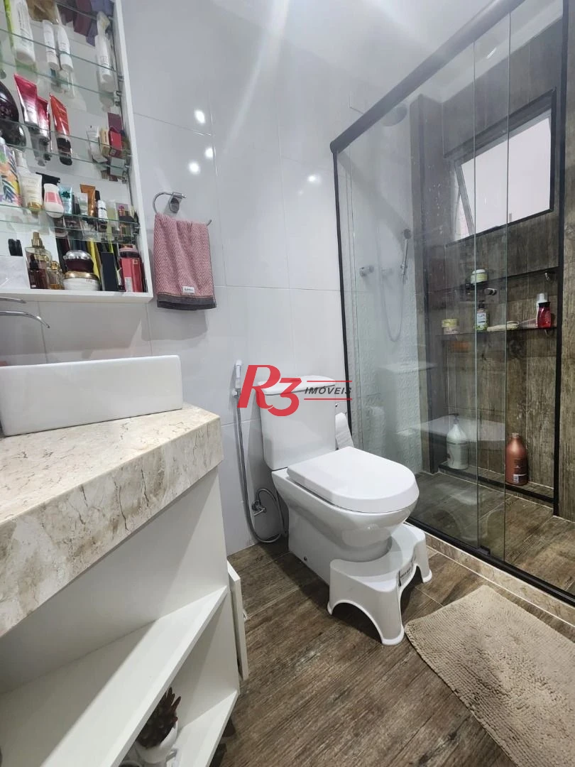 Apartamento com 1 dormitório para alugar, 101 m² por R$ 6.200,00/mês - Campo Grande - Santos/SP